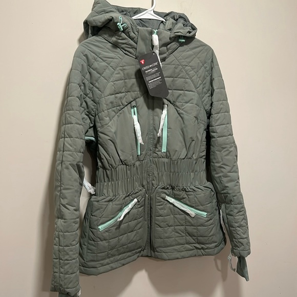 NEW Free People movement All Prepped Ski Jacket Greyed Olive size Large - Picture 3 of 9